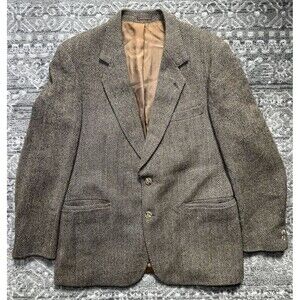 Magee Donegal Irish Tweed Blazer Sport Coat Mens 44R Herringbone Wool *READ